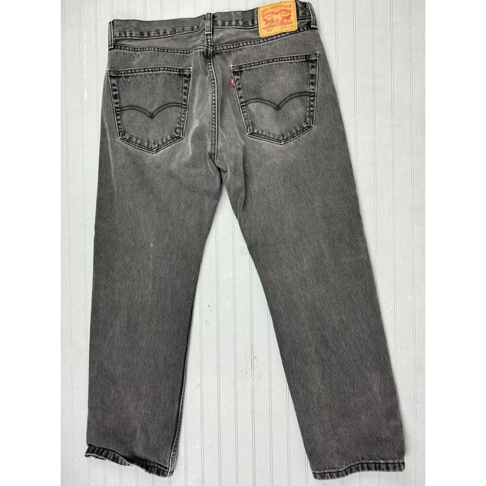 Levis 505 Size 36x30 Mens Jeans Black Cotton (Actual Inseam 28.5) Straight